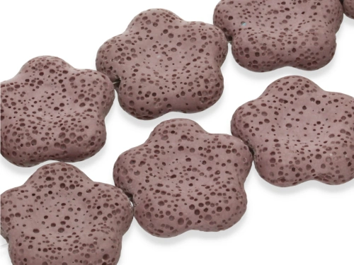 Lawa wulkaniczna kwiatek ok.27x26mm  [~18cm]