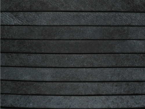 Rzemień naturalny płaski 5x1,8mm czarny vintage [20cm]