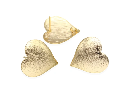 Sztyft satynowe serce 19,5x19,5mm [2szt.]
