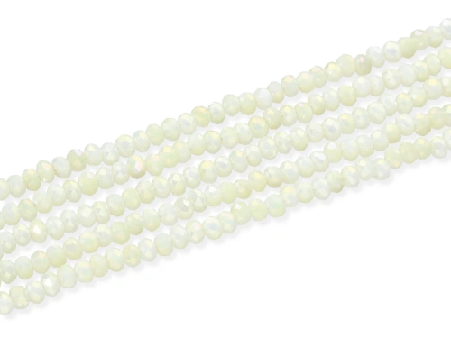 Szkło kryształowe "oponka fasetowana" ~ 3 x 4,3 mm [~20cm]