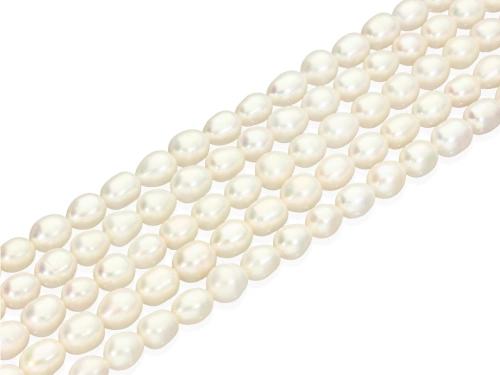 Perła słodkowodna rice ok.7-8/6-6,5mm [~35cm]