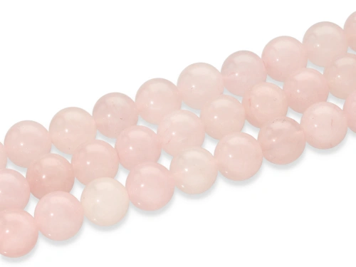 Kwarc różowy kulka ok.10,6mm [~38cm]