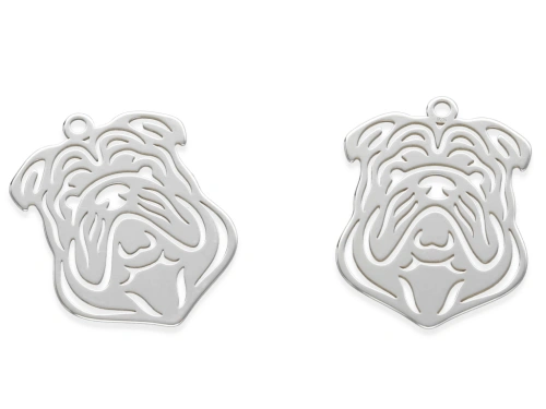 Zawieszka "buldog angielski" 20,5 x 15,5 mm AG-925 [1szt.]