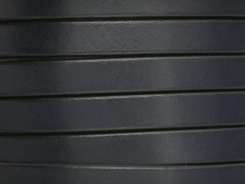 Rzemień naturalny płaski 10x1,8mm granatowy ciemny [20cm]