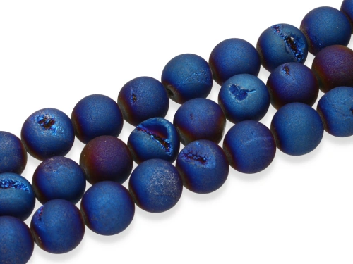 Agat druzy kulka ok.10,5mm [~18cm]