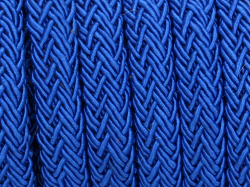 Lina pleciona owalna 10x7mm kolor szafirowy [20cm]