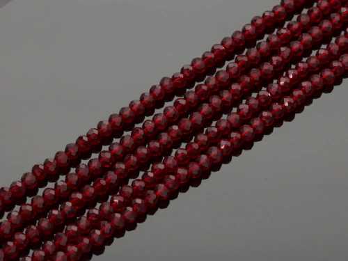 Kryształki kol. przejrzysty burgund ok.4,3x3,7mm [~40cm]