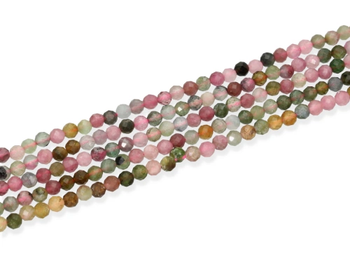 Turmalin mix kulka fasetowana ok.3,3mm [~19cm]