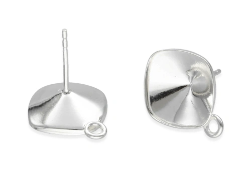 Sztyfty z podwieszką pod cusion cut 12 x 12 mm AG-925 [2szt.]