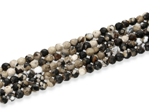 Agat płonący kulka ok.4mm [~36cm]