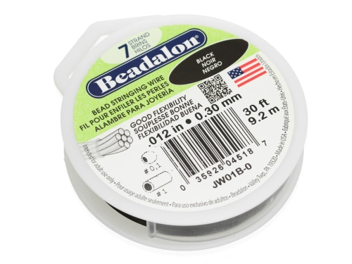 Linka Beadalon 0,30mm kol. czarny [9,2m]