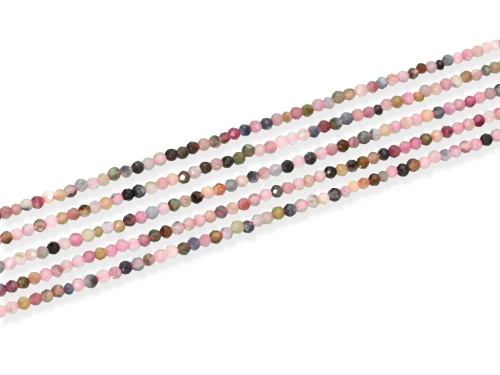 Turmalin mix kulka fasetowana ok.2mm [~19cm]