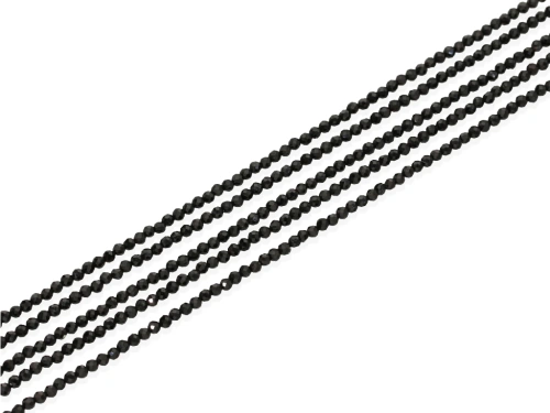 Turmalin czarny kulka fasetowana ok.2mm [~39cm]