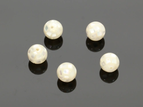 Muszla biała kulka 8mm [1szt.]