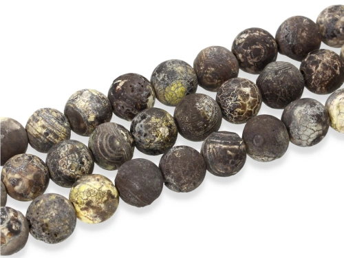 Agat trawiony kulka ok.10mm [~19cm]