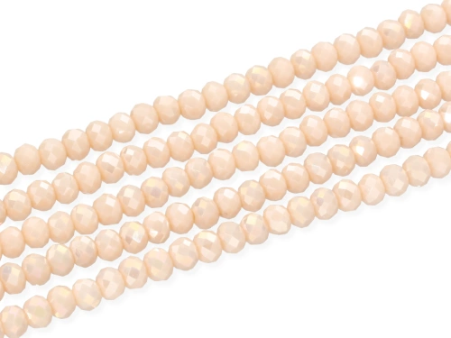 Kryształki kol. kremowy AB ok.4,5x6mm [~20cm]