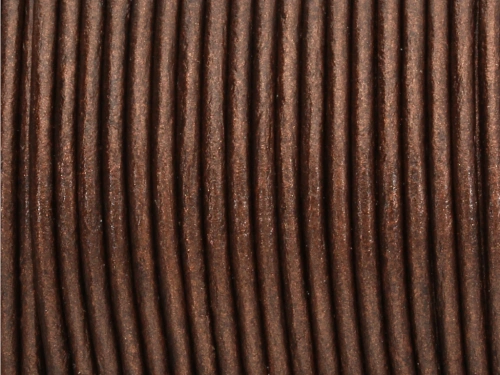 Rzemień naturalny okrągły coffee 2mm [1m]