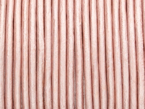 Rzemień naturalny okrągły liliowy 2mm [1m]