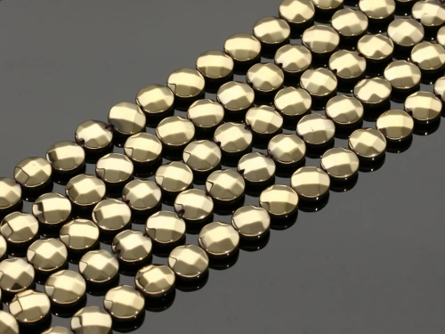 Hematyt pastylka fasetowana ok.8,4mm [~19cm]