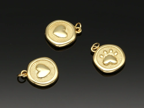 Zawieszka serce/łapka 13,5mm [1szt.]