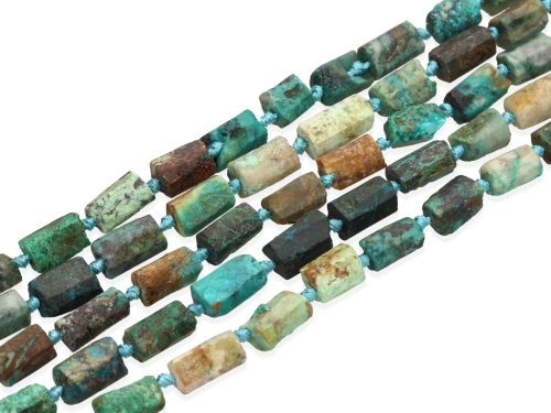 Turkus naturalny walec ciosany ok.6x10mm [~18cm]