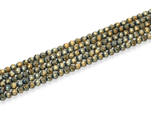 Hematyt kulka fasetowana ok.3,2mm [~38cm]