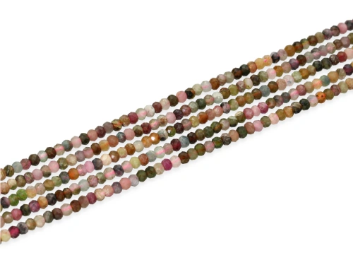 Turmalin mix oponka fasetowana ok.3x2mm [~19cm]