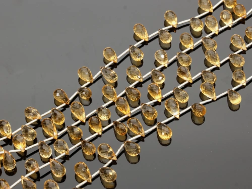 Cytryn kropla fasetowana ok.5,5x9/6x11mm [~20cm]