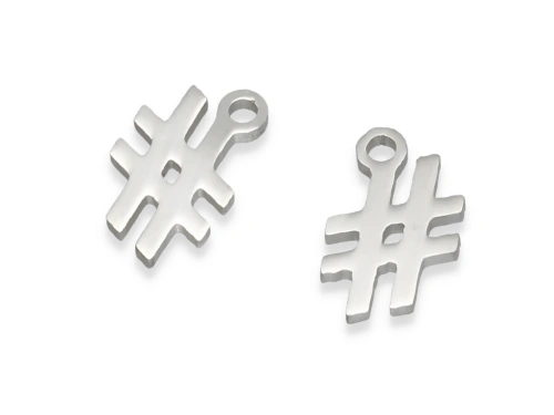 Zawieszka "#" 12,5 x 7,5 mm [4szt.]