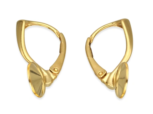 Bigle zamknięte pod rivoli 8 mm AG-925+Au [para]