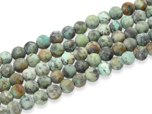 Turkus afrykański (jaspis) mat kulka ok.6,7mm [~37cm]