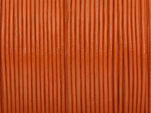 Rzemień naturalny okrągły pomarańcz palony 1mm [1m]