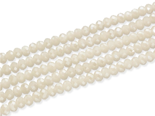 Szkło kryształowe "oponka fasetowana" ~ 4,5 x 6mm [~20cm] 