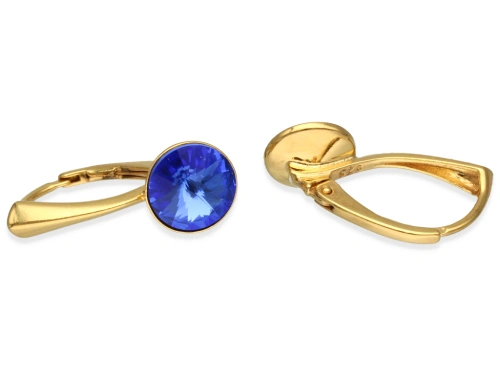 Bigle zamknięte pod rivoli 8 mm AG-925+Au [para]