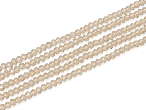 Kryształki kol. beżowy ok.3x4mm [~20cm]