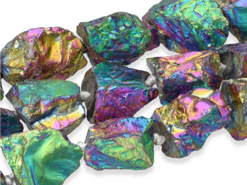 Kwarc platerowany bryłka ok.17x23/26x31mm [~18cm]