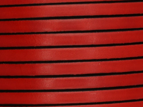 Rzemień naturalny płaski 5x1,8mm ceglasty [20cm]