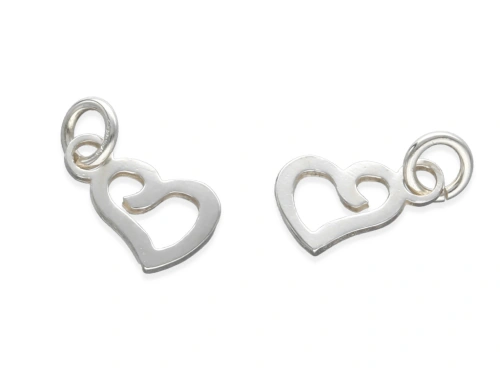Zawieszka "serce puste" 11,5 x 7,5 mm AG-925 [1szt.]