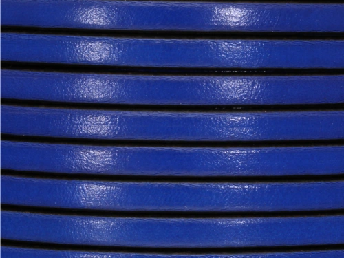 Rzemień naturalny płaski 5x1,8mm atramentowy [20cm]