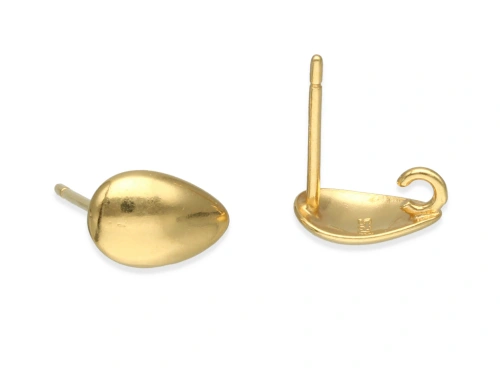 Sztyft "markiza szeroka" 6,5 x 10,5 mm AG-925+Au [para]