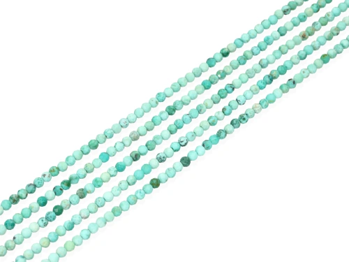 Turkus peruwiański kulka fasetowana ok.3,5mm [~39cm]