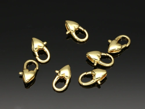 Karabińczyk z sercem 14x8,5mm [1szt.]