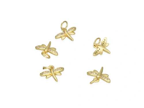 Zawieszka ważka z cyrkoniami 12x10mm [1szt.]
