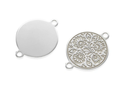 Łącznik "kółko folk" 16,1 x 12,1 mm AG-925 [1szt.]