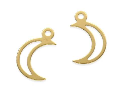 Zawieszka "księżyc" 16 x 9,5 mm AG-925 [1szt.]