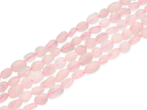 Kwarc różowy bryłka ok.4x6/6x8mm [~39cm]