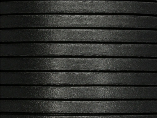 Rzemień naturalny płaski 5x1,8mm antracyt metaliczny [20cm]