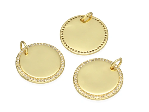 Zawieszka kółko z cyrkoniami 20mm [1szt.]