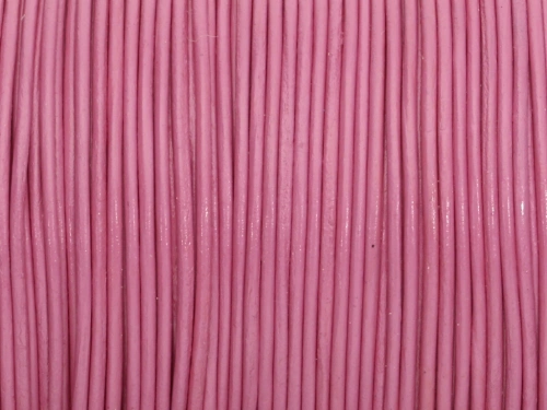 Rzemień naturalny okrągły róż przydymiony 1mm [1m]