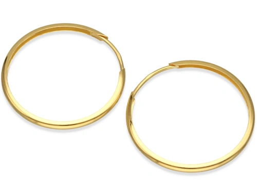 Kolczyki "koła lekkie" 30/2,5 mm AG-925+Au [para]